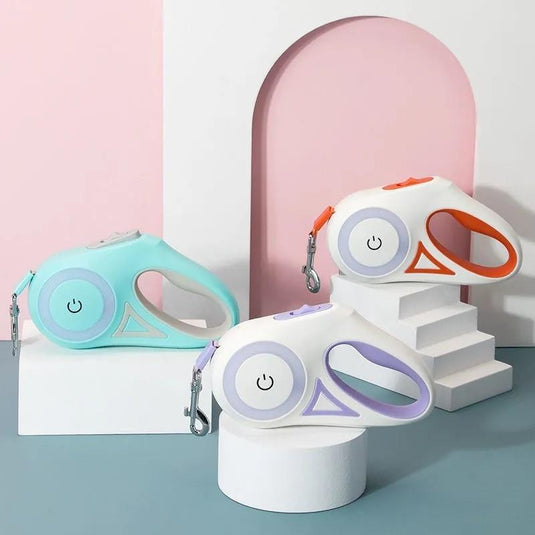 Purepawsco Automatic Retractable Lighting Dog Leash